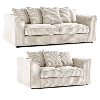 Luxor Full Jumbo 3 + 2 Seater Sofa Set - Scatter Back