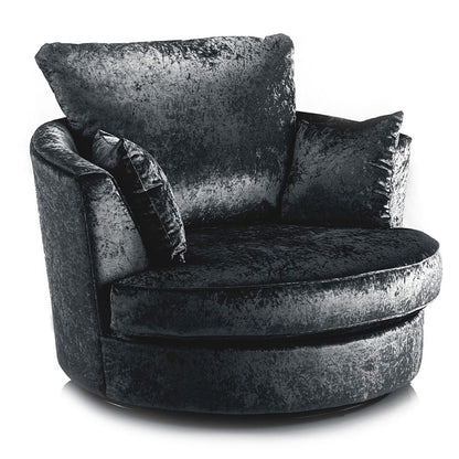 Chelsea / Crystal Crushed Velvet Swivel Chair