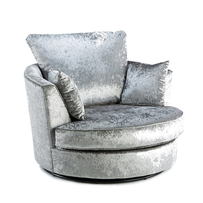 Crushed Velvet Swivel Chair - 2