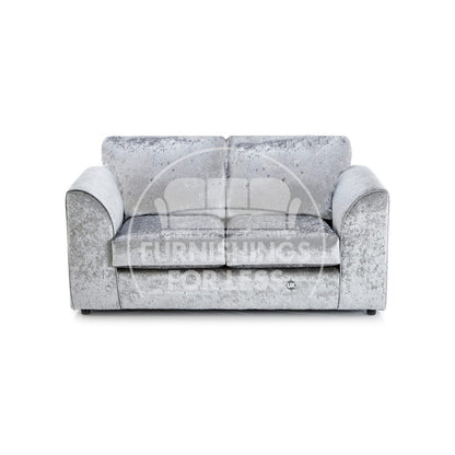 Crystal Crushed Velvet 2 Seater Sofa Full Back