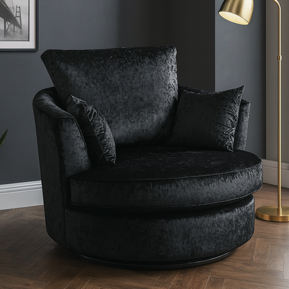 Chelsea / Crystal Crushed Velvet Swivel Chair