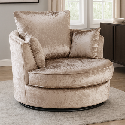 Chelsea / Crystal Crushed Velvet Swivel Chair