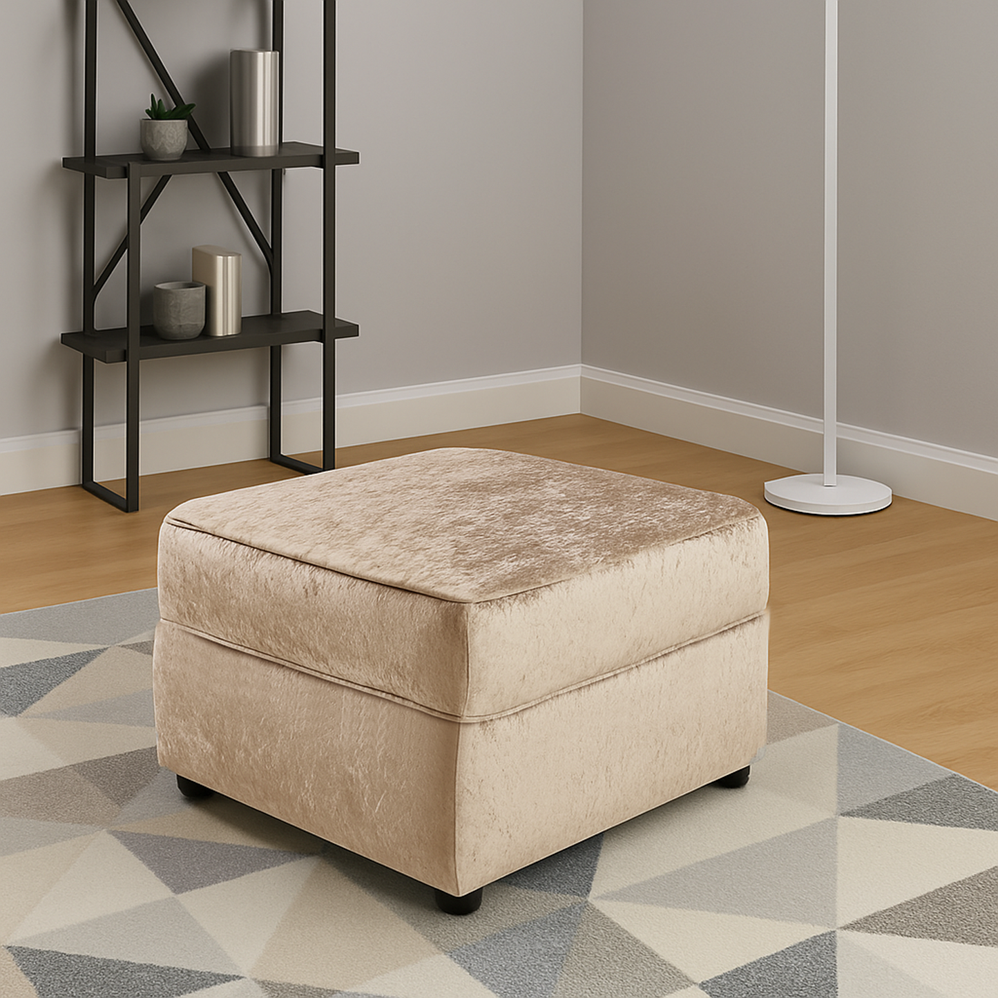 Chelsea / Crystal Crushed Velvet Footstool