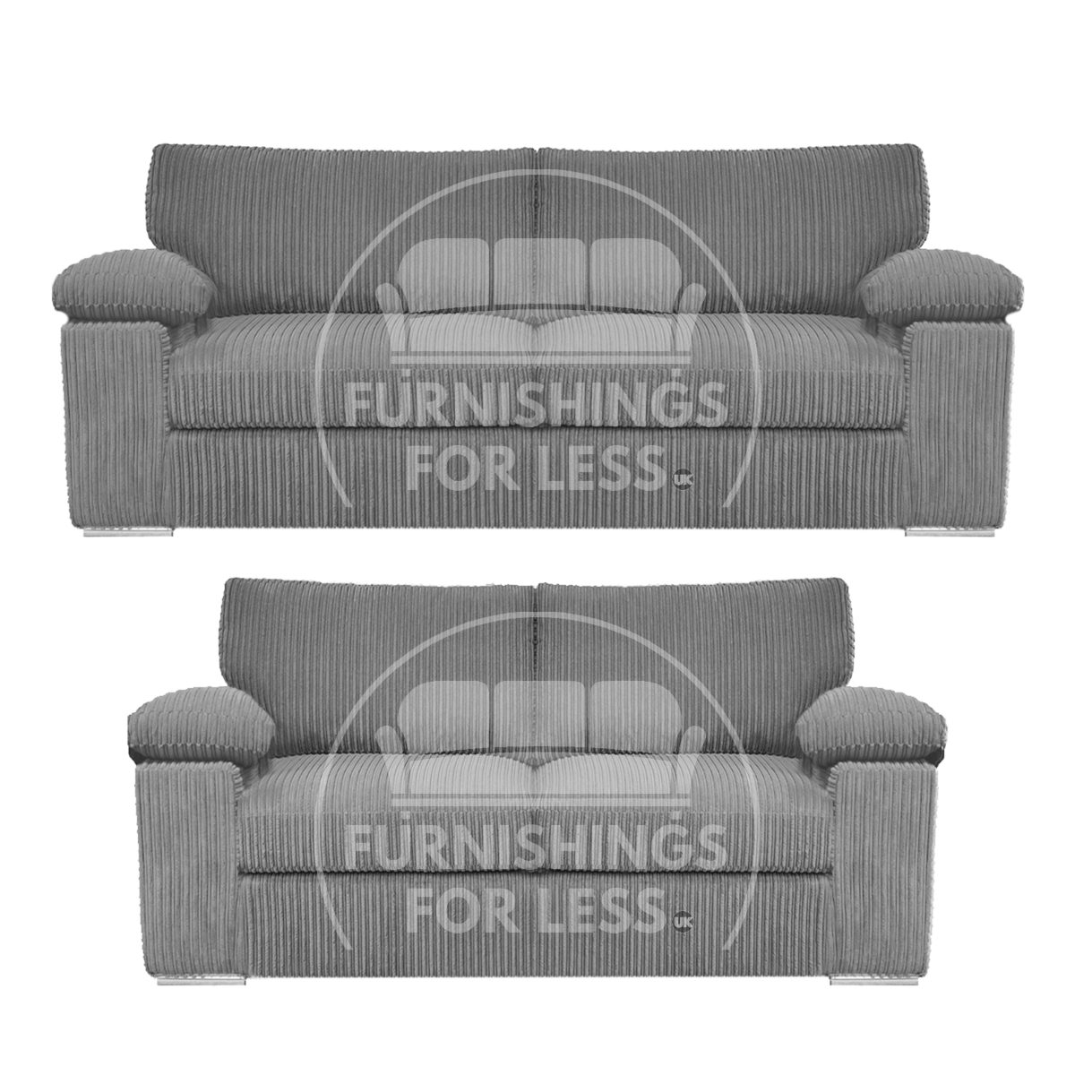 Delta Full Jumbo Cord 3 + 2 Seater Sofa Suite