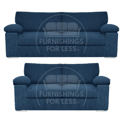 Delta Full Jumbo Cord 3 + 2 Seater Sofa Suite
