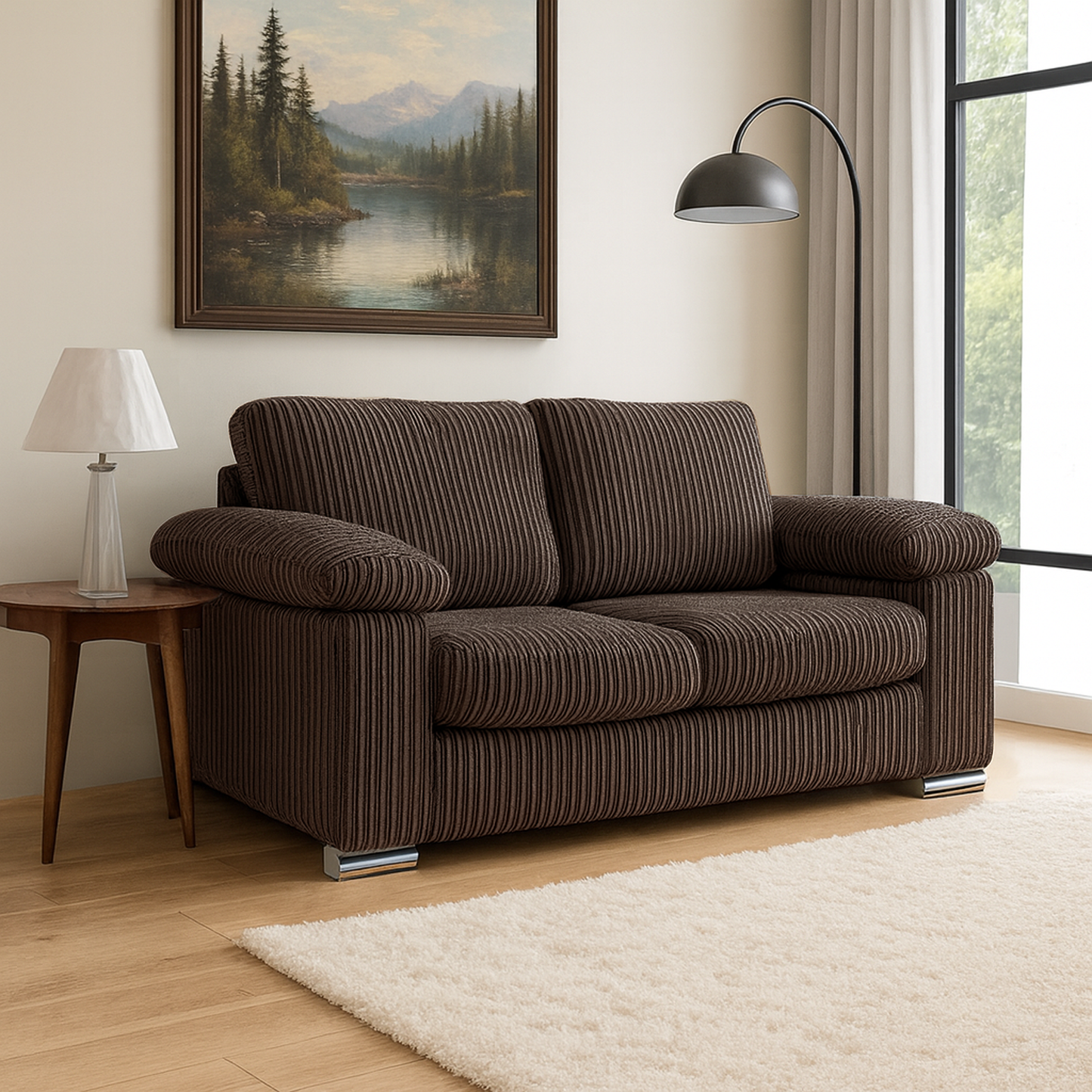 Delta Full Jumbo Cord 2 Seater Sofa