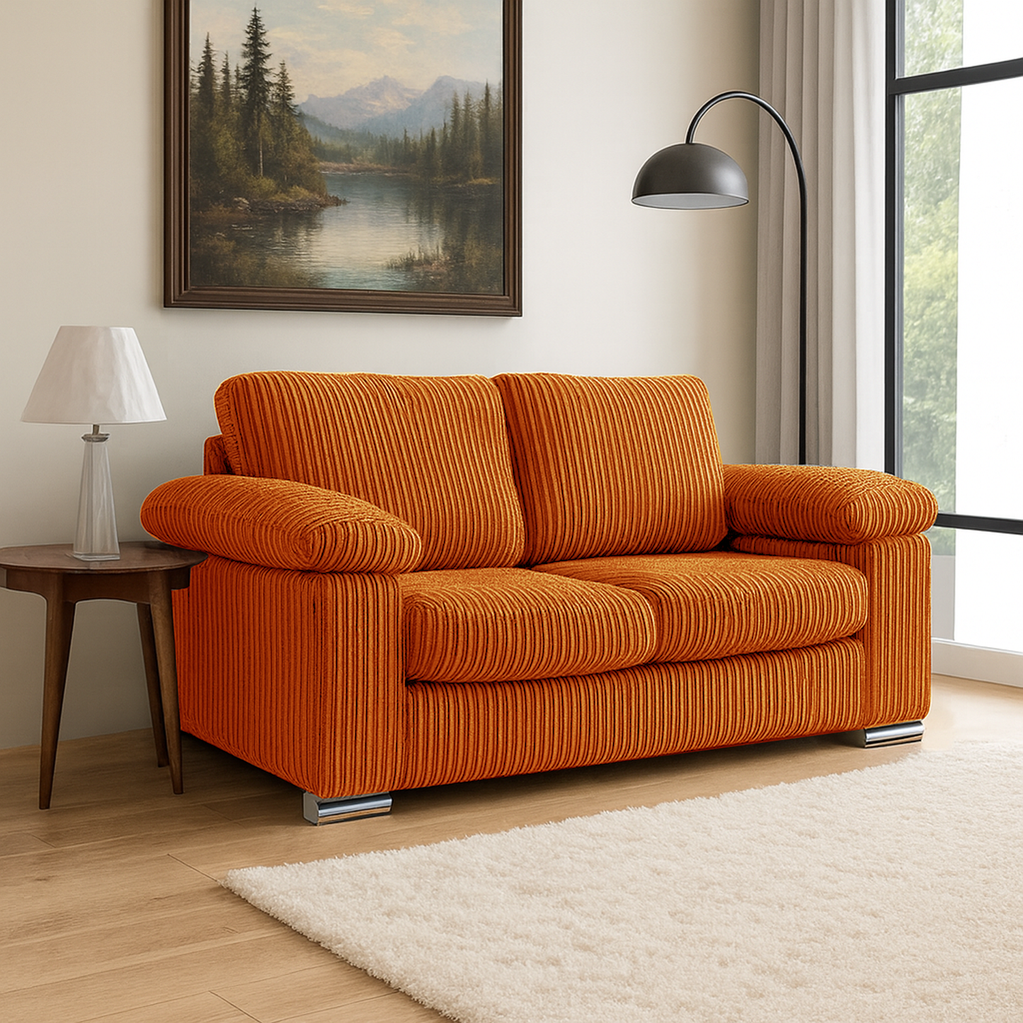 Delta Full Jumbo Cord 2 Seater Sofa