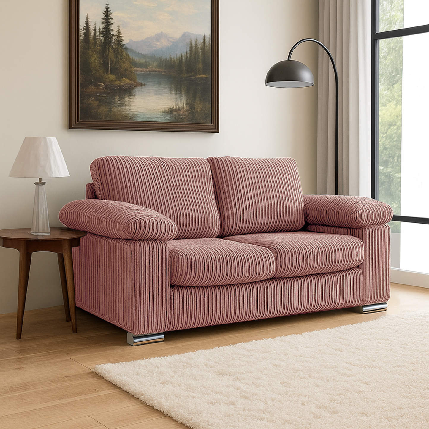 Delta Full Jumbo Cord 2 Seater Sofa
