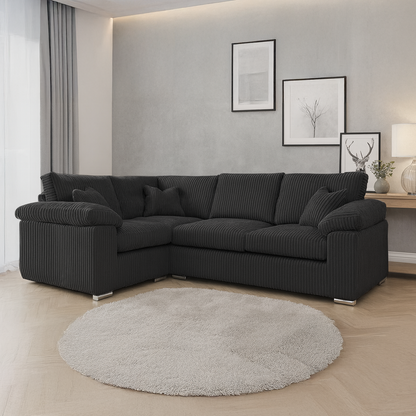 Delta Full Jumbo Cord 4 Seater Corner Sofa