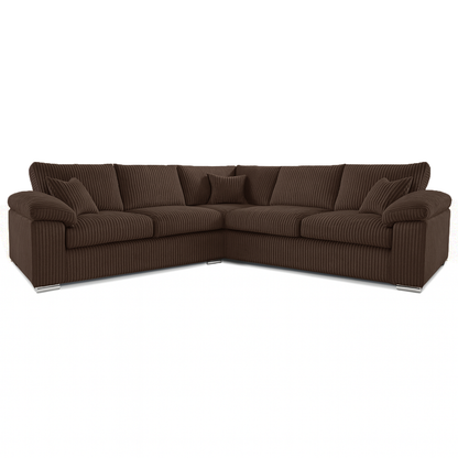 Delta Full Jumbo Cord 5 Seater Corner Sofa