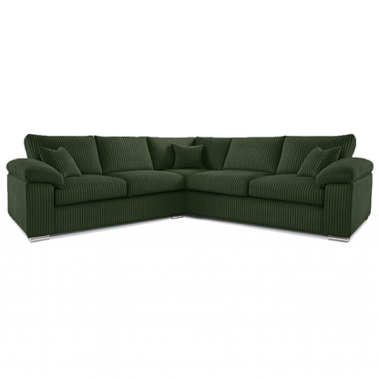 Delta Full Jumbo Cord 5 Seater Corner Sofa