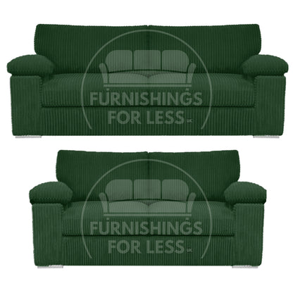 Delta Full Jumbo Cord 3 + 2 Seater Sofa Suite