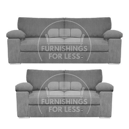 Delta Full Jumbo Cord 3 + 2 Seater Sofa Suite