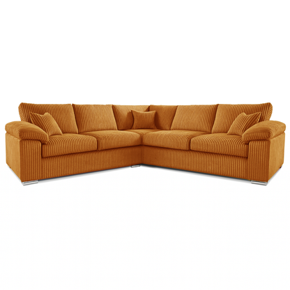 Delta Full Jumbo Cord 5 Seater Corner Sofa