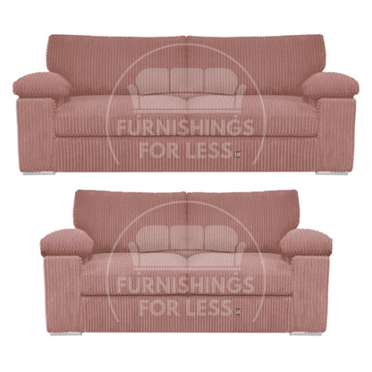 Delta Full Jumbo Cord 3 + 2 Seater Sofa Suite