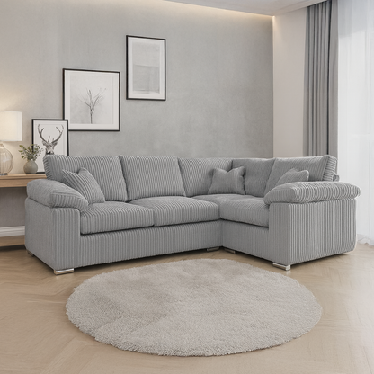 Delta Full Jumbo Cord 4 Seater Corner Sofa