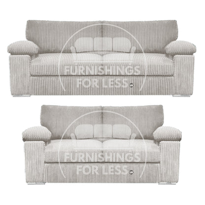 Delta Full Jumbo Cord 3 + 2 Seater Sofa Suite