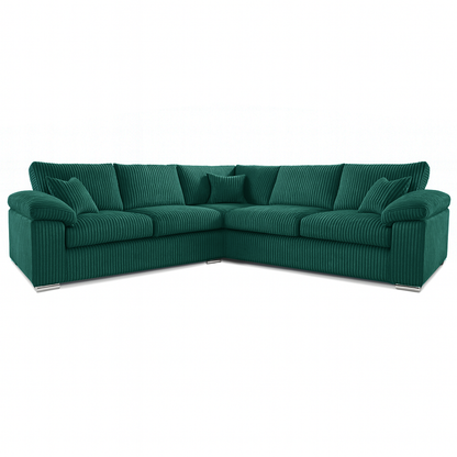 Delta Full Jumbo Cord 5 Seater Corner Sofa