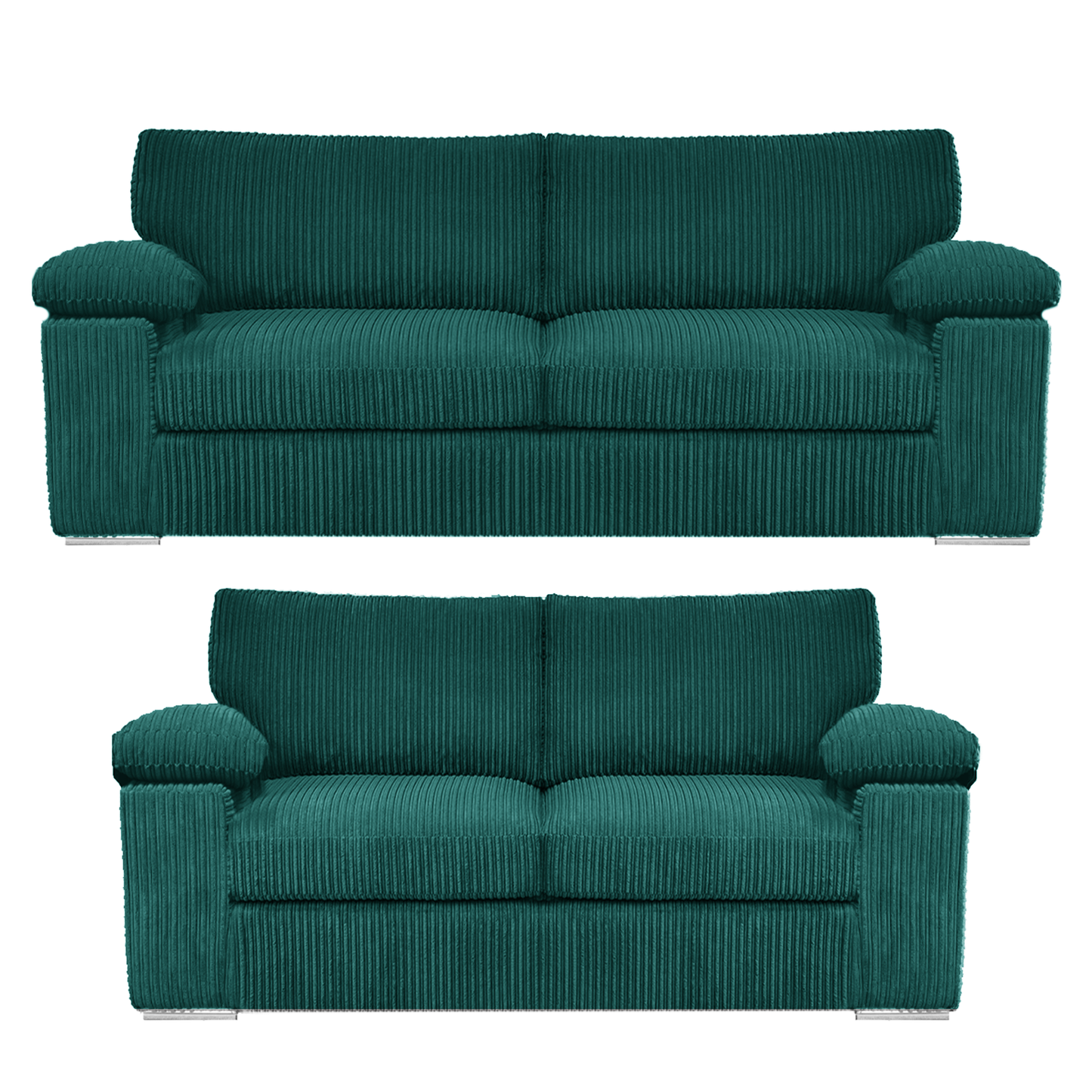 Delta Full Jumbo Cord 3 + 2 Seater Sofa Suite