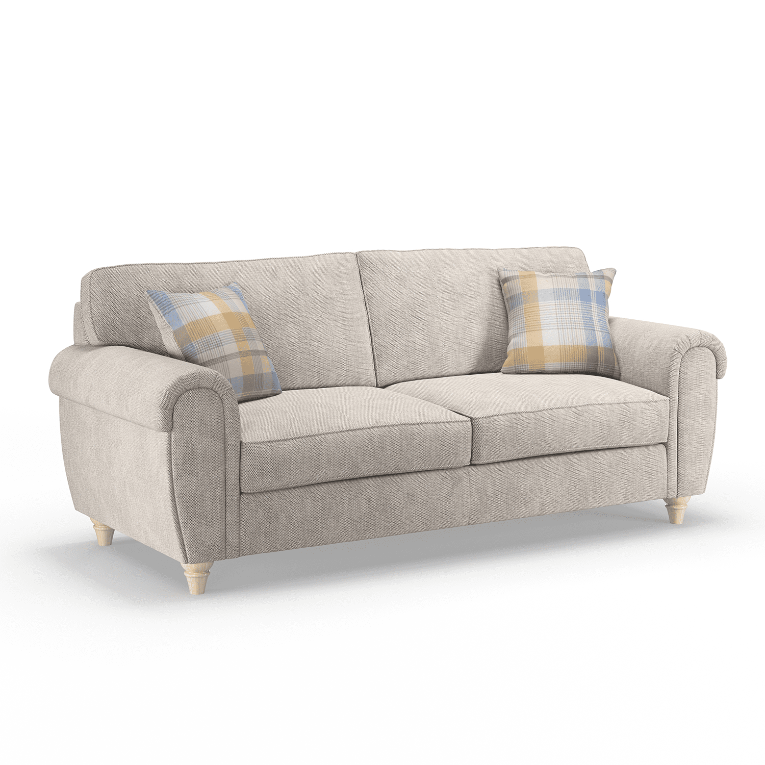 Edgar Chesterfield Fabric 3 Seater Sofa