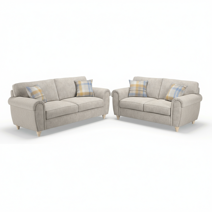 Edgar Chesterfield Fabric Sofa Suite