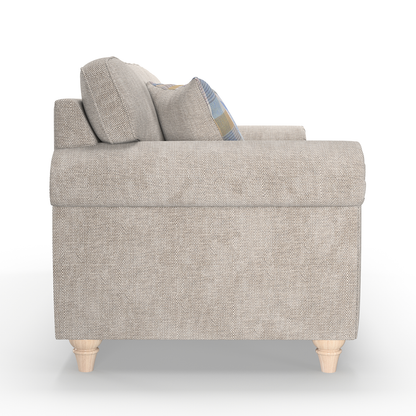 Edgar Chesterfield Fabric 3 Seater Sofa