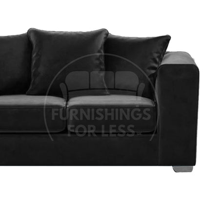 Ella Plush Velvet Fabric 2 Seater Sofa - 2