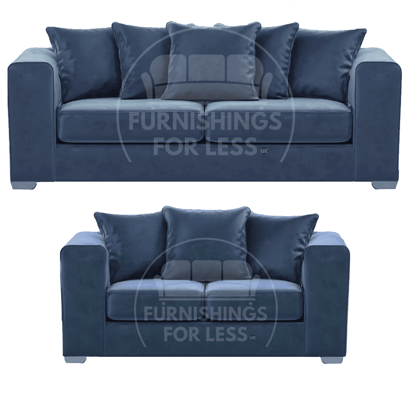 Ella Plush Velvet Fabric 3 + 2 Seater Sofa Suite