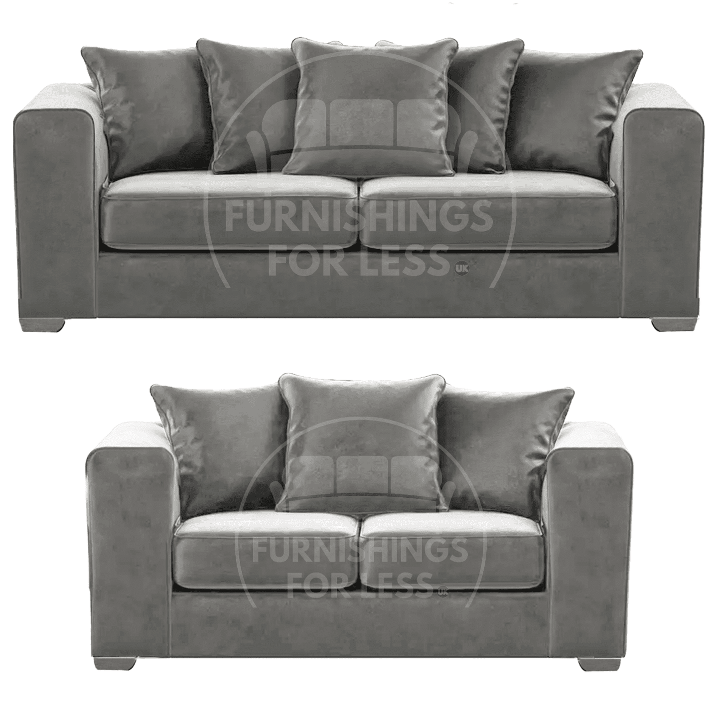 Ella Plush Velvet Fabric 3 + 2 Seater Sofa Suite