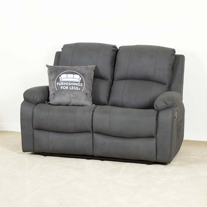 Alaska Full Fabric Reclining Sofa Suite 3 + 2 - Grey