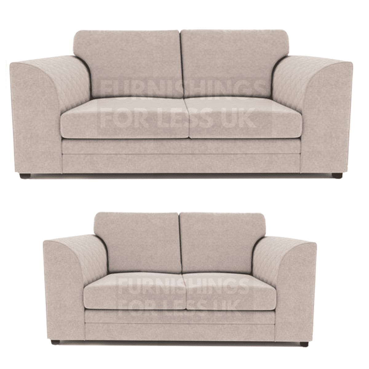 Quilted Full Fabric Chenille Sofa Suite