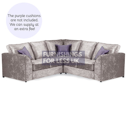 Ferguson / Crystal Crushed Velvet Full Back Corner Sofa