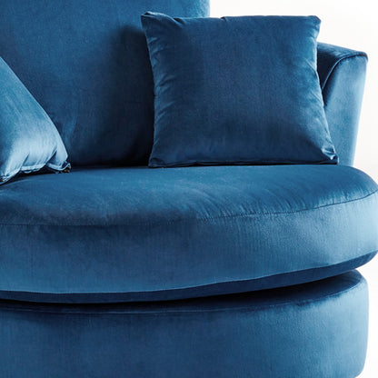 Victoria Plush Velvet Swivel Chair - 2