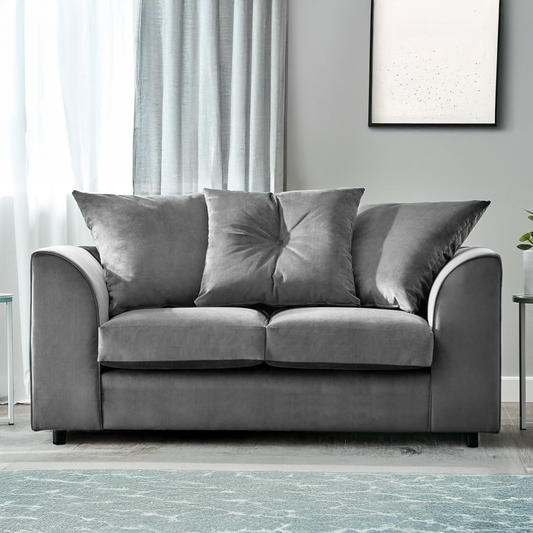 Fernando Plush Velvet Fabric 2 Seater Sofa