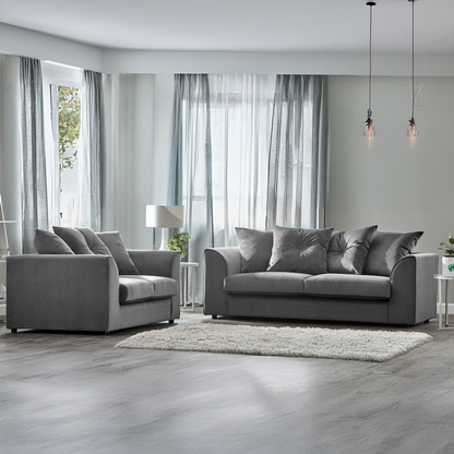 Fernando Plush Velvet Fabric Sofa Suite