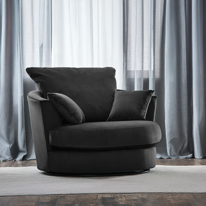 Fernando Plush Velvet Swivel Chair