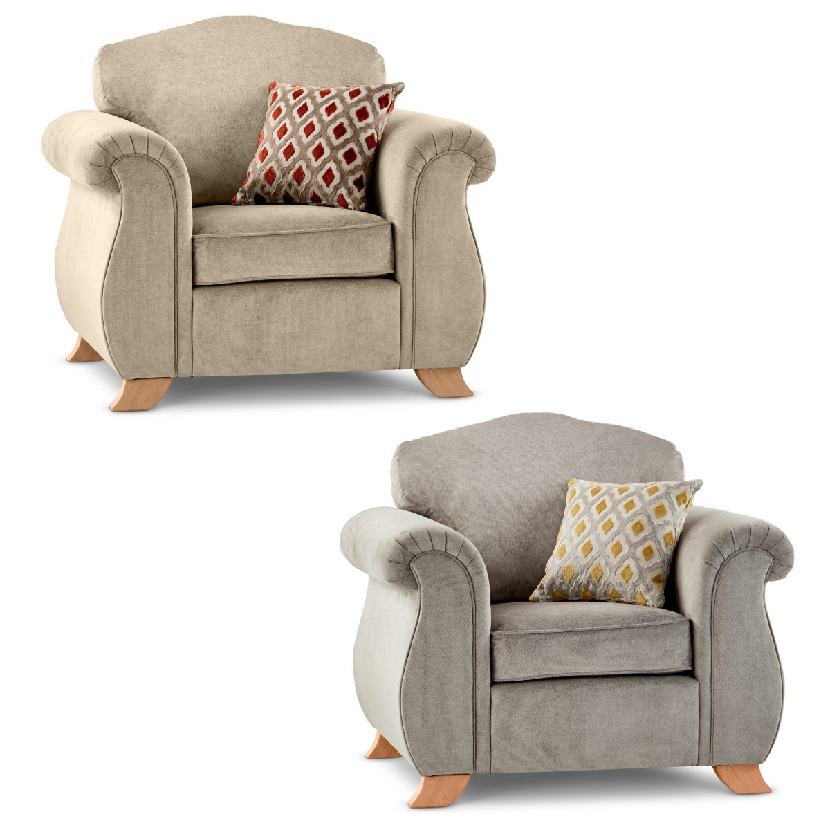 Freya Chenille Fabric Armchair