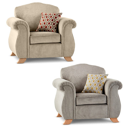 Freya Chenille Fabric Armchair