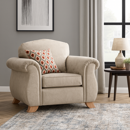 Freya Chenille Fabric Armchair