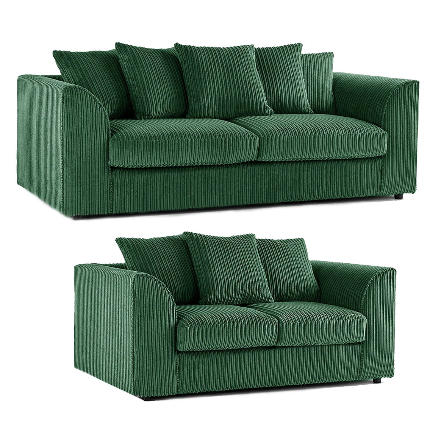 Luxor Full Jumbo 3 + 2 Seater Sofa Set - Scatter Back