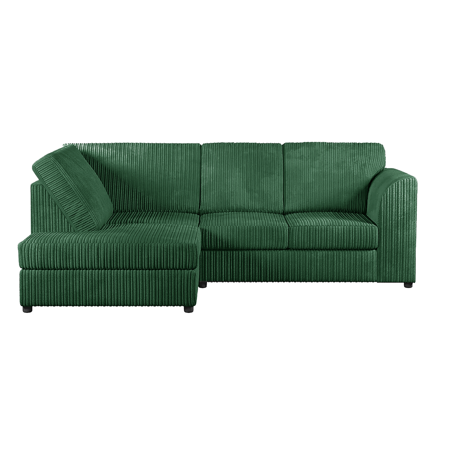 Luxor Cord Fabric 4 Seater Corner Sofa Full Back