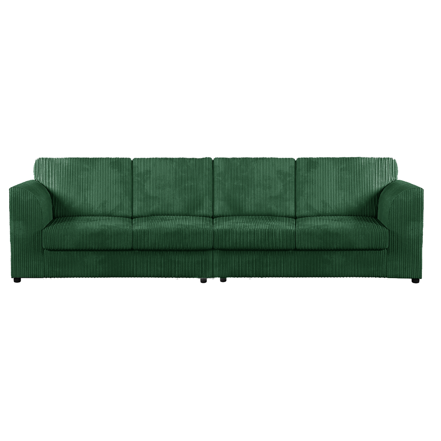 Luxor Cord Long Fabric 4 Seater - Full Back