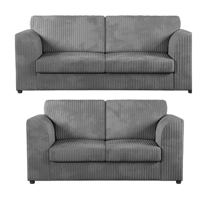 Luxor Full Jumbo 3 + 2 Seater Sofa Set – Full Back