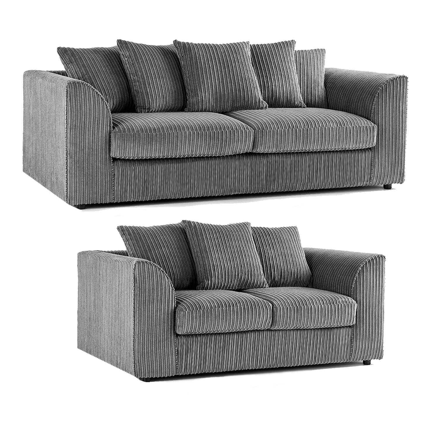 Luxor Full Jumbo 3 + 2 Seater Sofa Set - Scatter Back