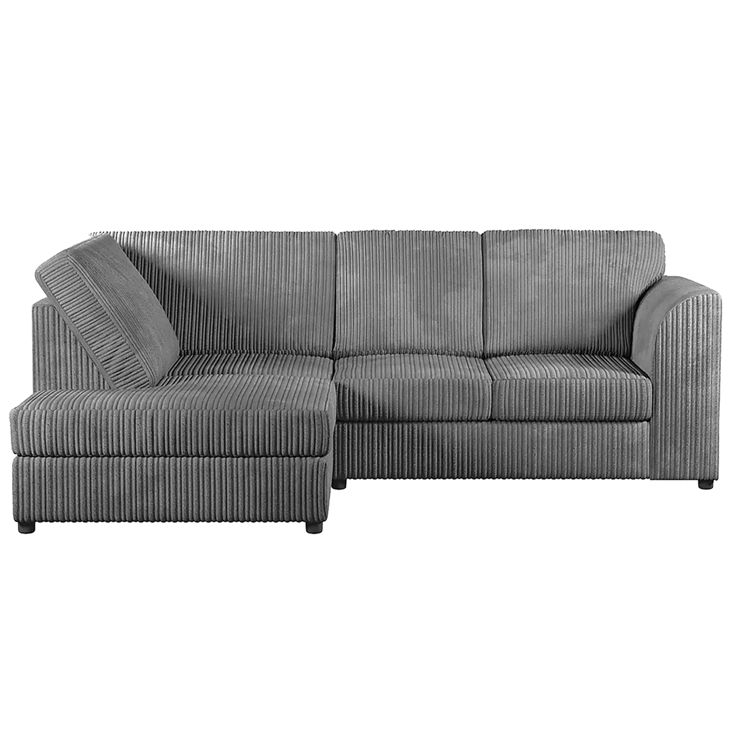 Luxor Cord Fabric 4 Seater Corner Sofa Full Back