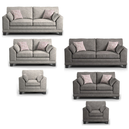Hilliard Fullback Fabric 3 Piece Sofa Suite