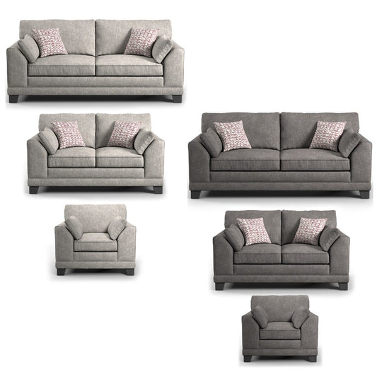 Hilliard Fullback Fabric 3 Piece Sofa Suite