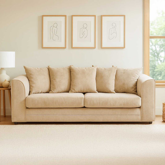 Casper Chenille Fabric 3 Seater Sofa