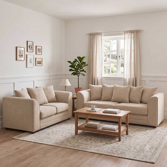 Casper Chenille Fabric Sofa Set