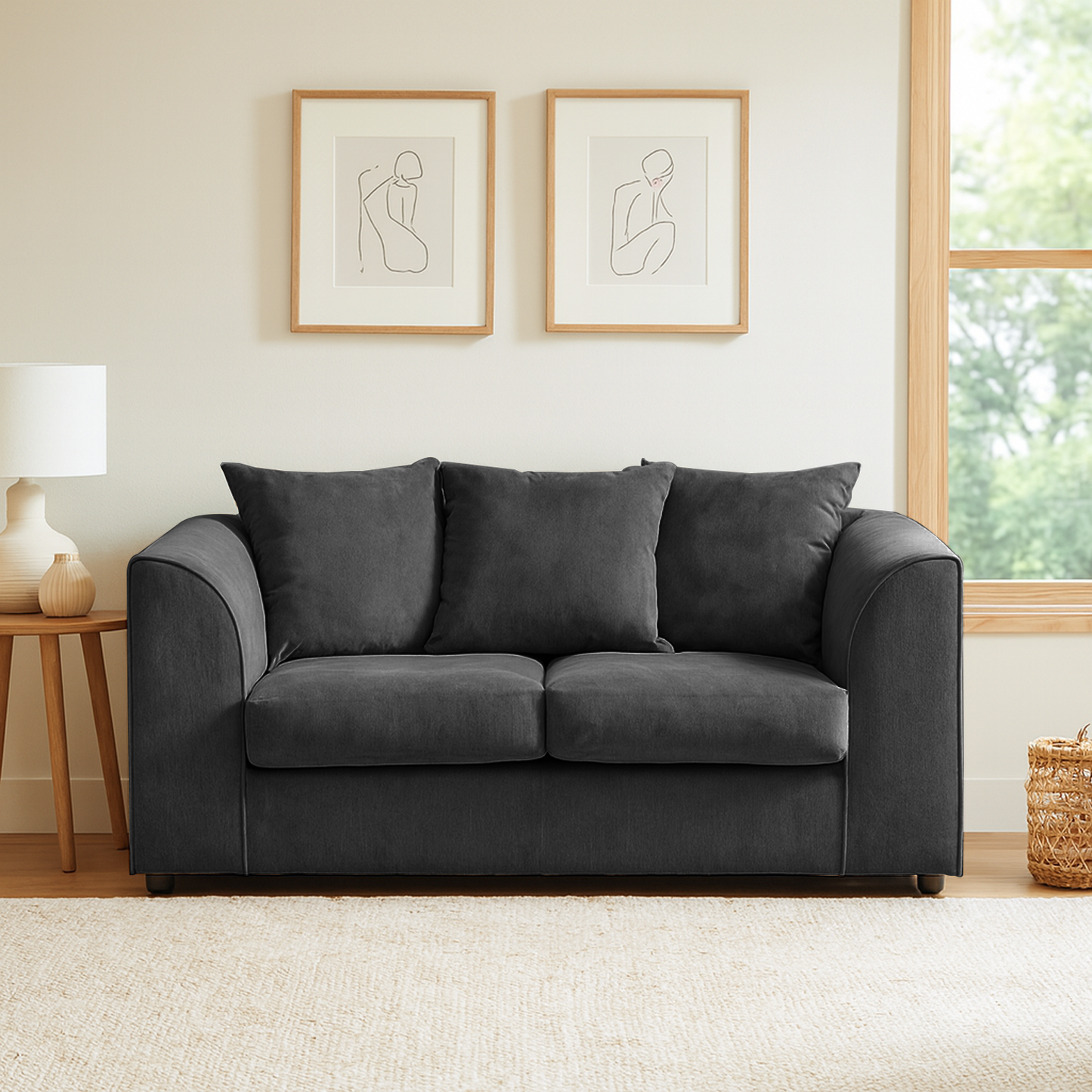 Casper Chenille Fabric Sofa Set